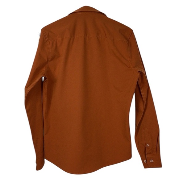 Nomad long sleeve button down hidden pocket shirt Sz S Rust - Picture 3 of 8